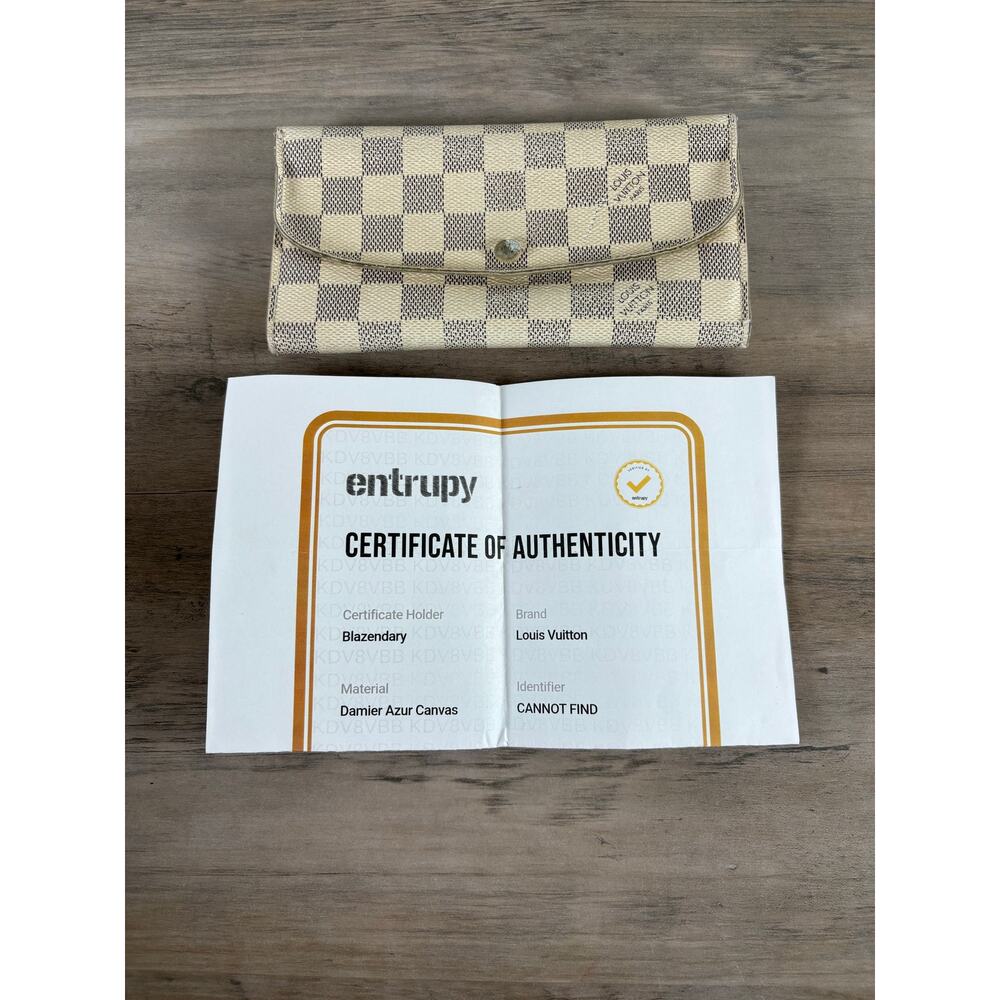 Louis Vuitton Damier Azur Textured Wallet- France- Great Used Condition